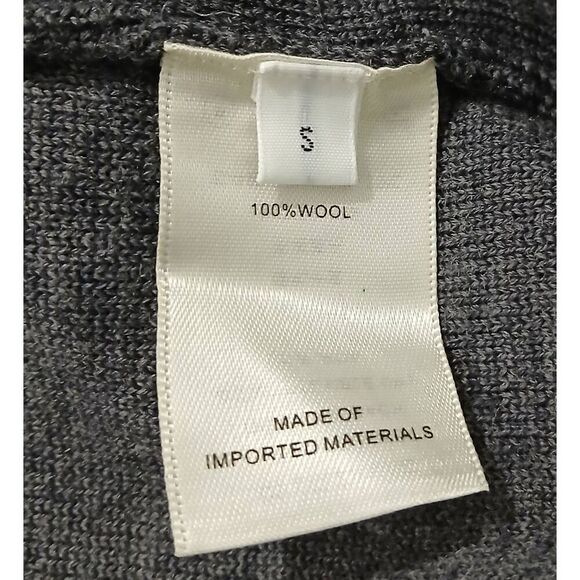 Satins womens long maxi asymmetric sweater dress 100% merino wool gray - Picture 7 of 8